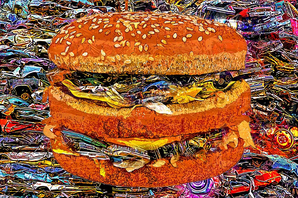 V8  burger